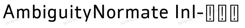 AmbiguityNormate Inl字体转换